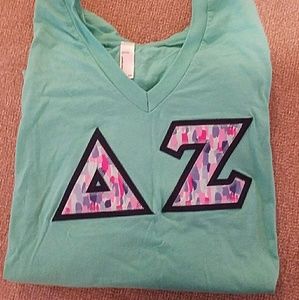 Delta Zeta Stitched Letters